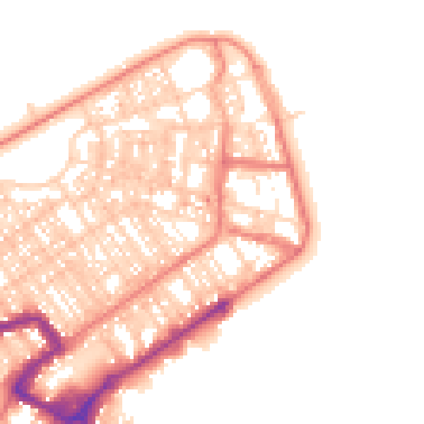 Daytime road noise heatmap for FY7 6AA