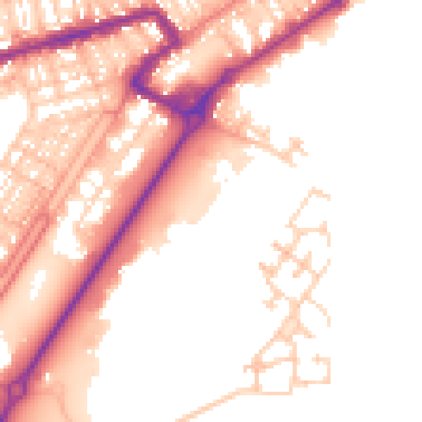 Daytime road noise heatmap for FY7 6AE