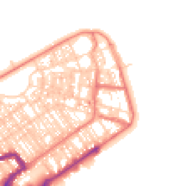 Daytime road noise heatmap for FY7 6AJ