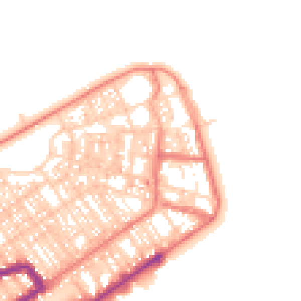 Daytime road noise heatmap for FY7 6AQ