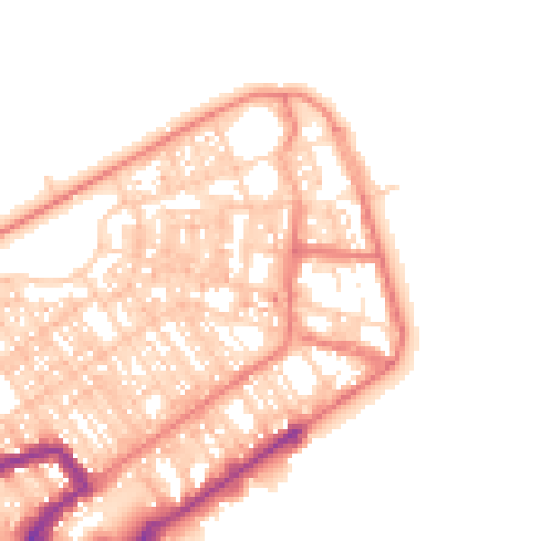 Daytime road noise heatmap for FY7 6AU
