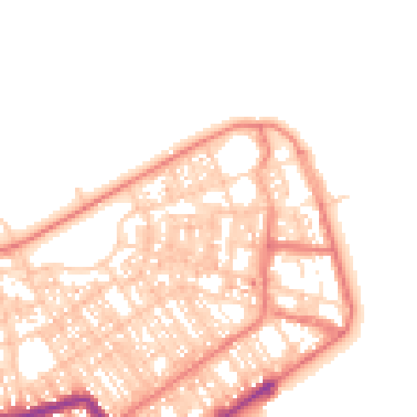 Daytime road noise heatmap for FY7 6AY