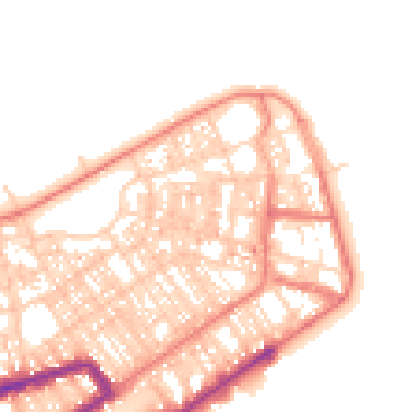 Daytime road noise heatmap for FY7 6AZ
