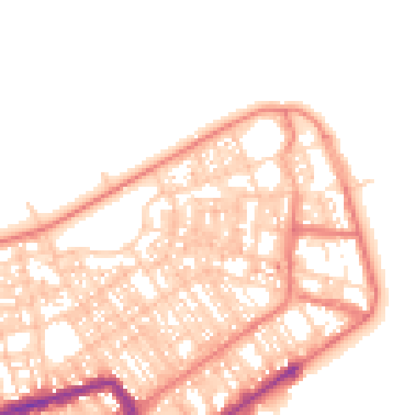 Daytime road noise heatmap for FY7 6BD