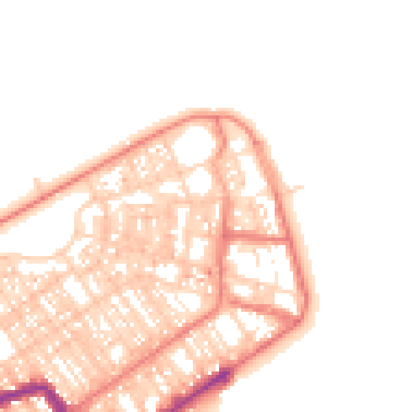 Daytime road noise heatmap for FY7 6BE