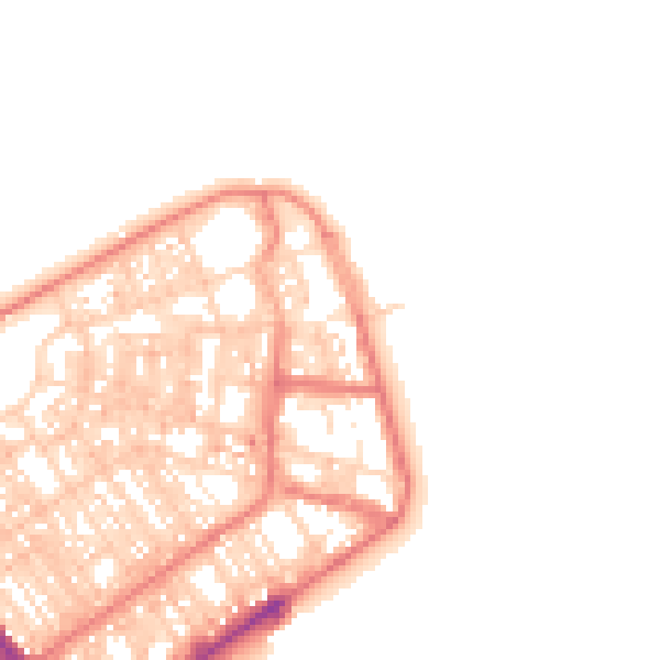 Daytime road noise heatmap for FY7 6BF