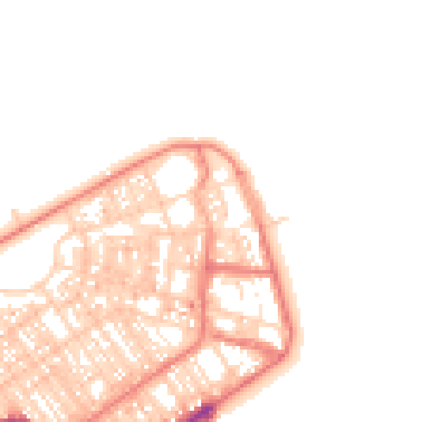 Daytime road noise heatmap for FY7 6BJ