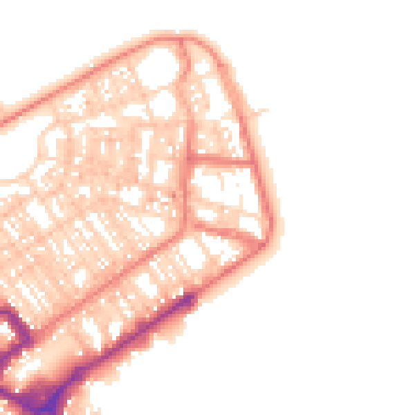 Daytime road noise heatmap for FY7 6BS