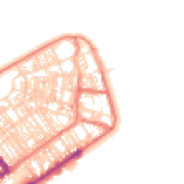 Daytime road noise heatmap for FY7 6BX