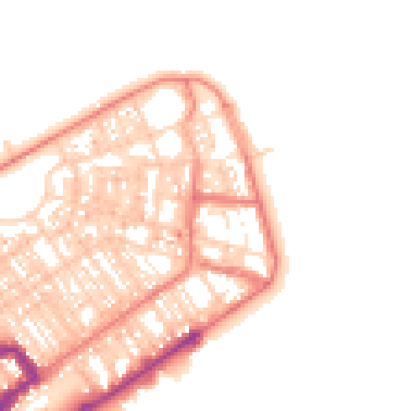 Daytime road noise heatmap for FY7 6BZ