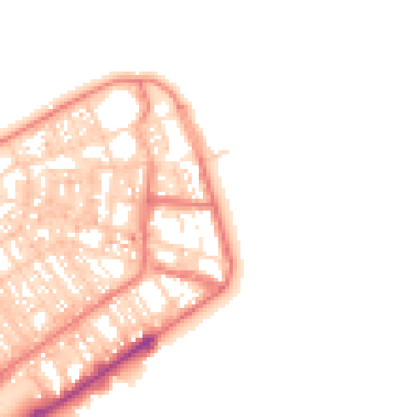 Daytime road noise heatmap for FY7 6DQ