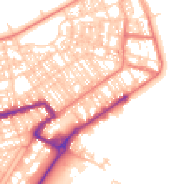 Daytime road noise heatmap for FY7 6DS