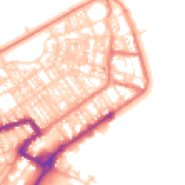 Daytime road noise heatmap for FY7 6DU