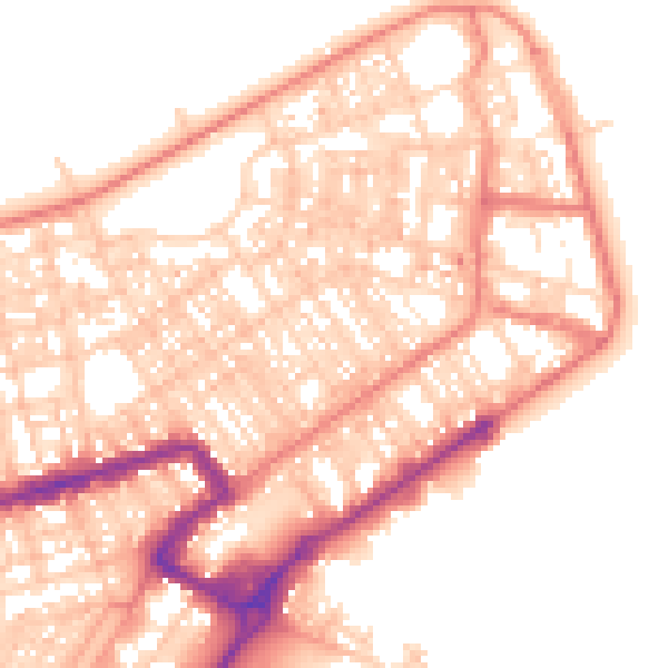 Daytime road noise heatmap for FY7 6DY