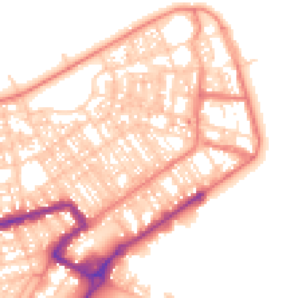 Daytime road noise heatmap for FY7 6EA