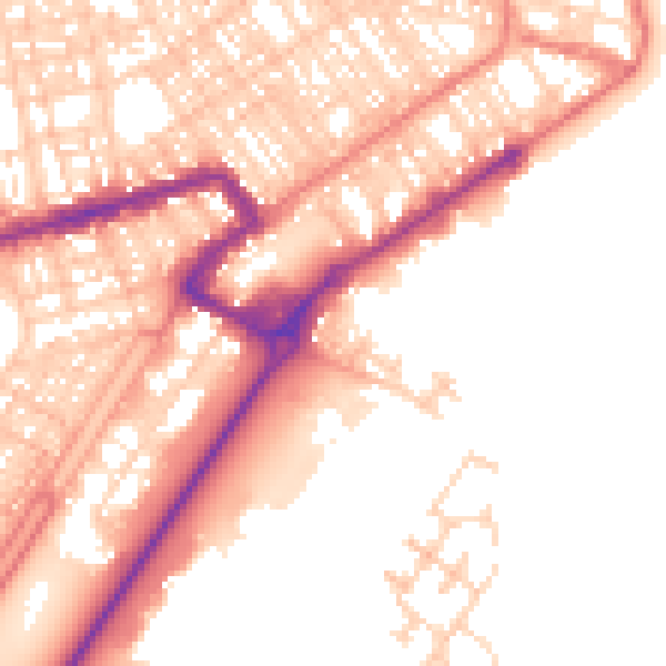 Daytime road noise heatmap for FY7 6FZ