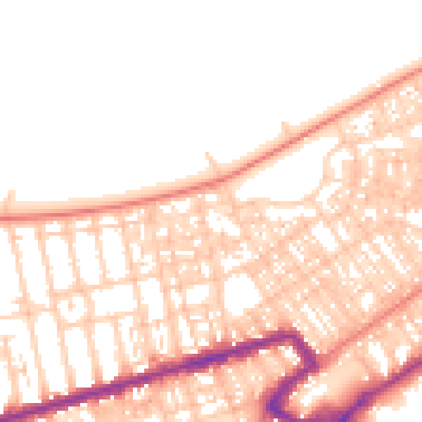 Daytime road noise heatmap for FY7 6QF