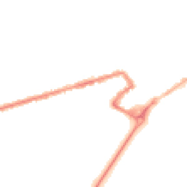 Night-time road noise heatmap for FY7 6TJ