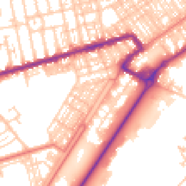 Daytime road noise heatmap for FY7 6UH