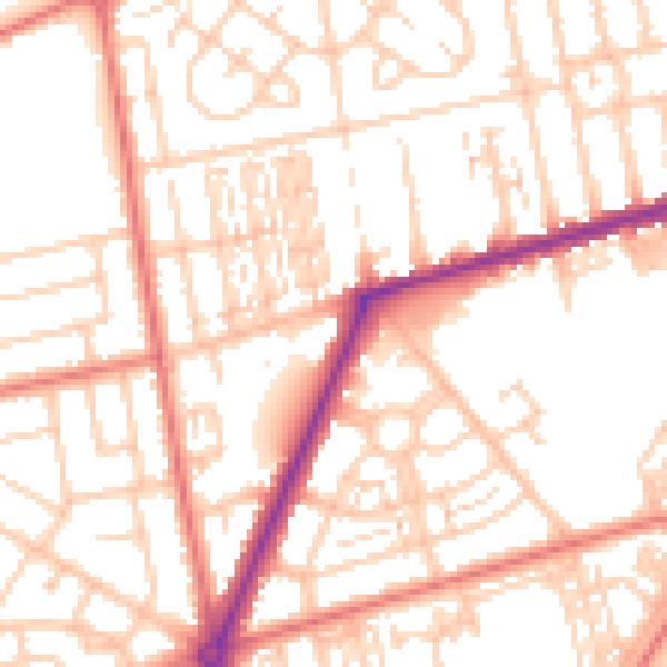 Daytime road noise heatmap for FY7 7DH