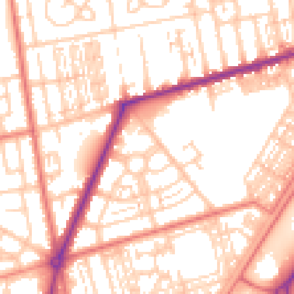 Daytime road noise heatmap for FY7 7EP