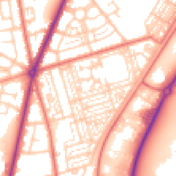 Daytime road noise heatmap for FY7 7FB