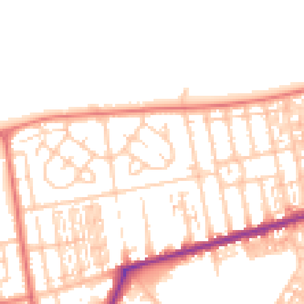 Daytime road noise heatmap for FY7 7HL