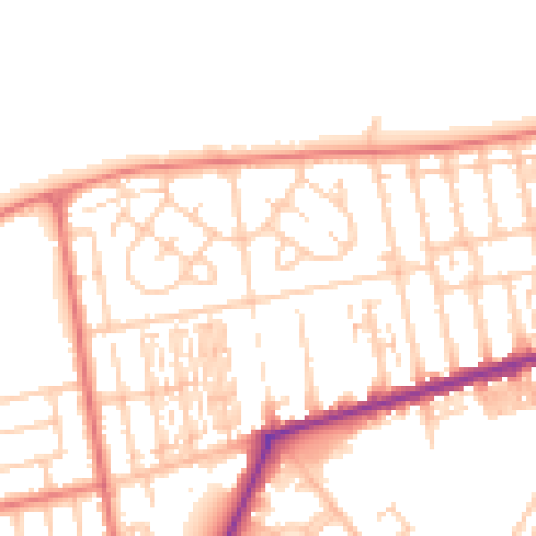 Daytime road noise heatmap for FY7 7HZ