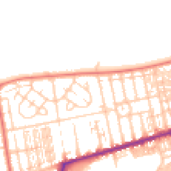 Daytime road noise heatmap for FY7 7JP
