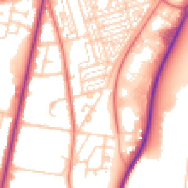 Daytime road noise heatmap for FY7 7PH