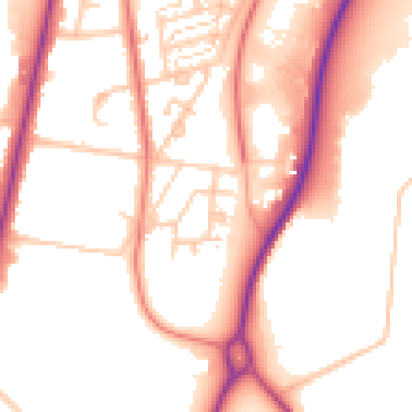 Daytime road noise heatmap for FY7 7PP