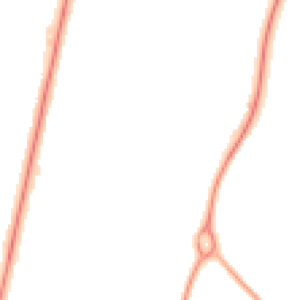 Night-time road noise heatmap for FY7 7PZ