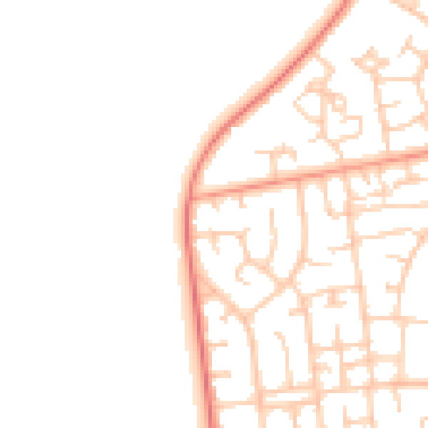 Daytime road noise heatmap for FY7 8BE