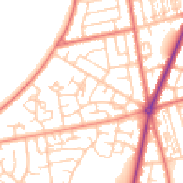 Daytime road noise heatmap for FY7 8DR