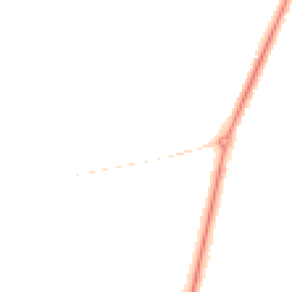 Night-time road noise heatmap for FY7 8DS