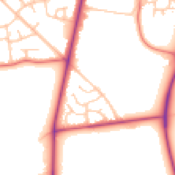 Daytime road noise heatmap for FY7 8HT