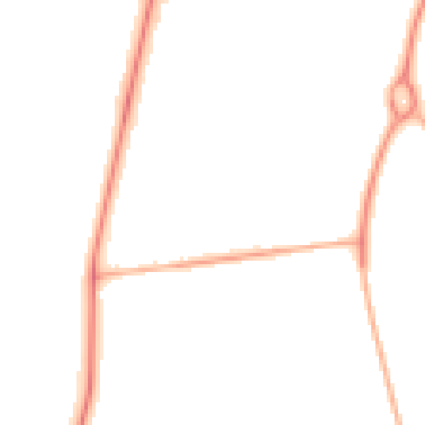 Night-time road noise heatmap for FY7 8HU