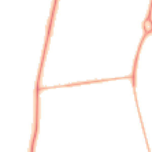 Night-time road noise heatmap for FY7 8HX