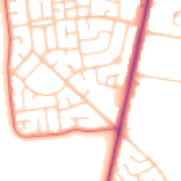 Daytime road noise heatmap for FY7 8NT