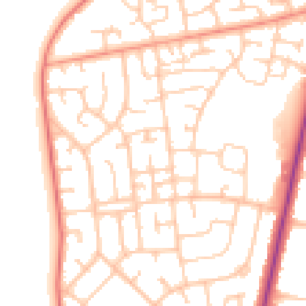 Daytime road noise heatmap for FY7 8QW
