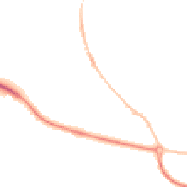 Night-time road noise heatmap for GL10 2AD