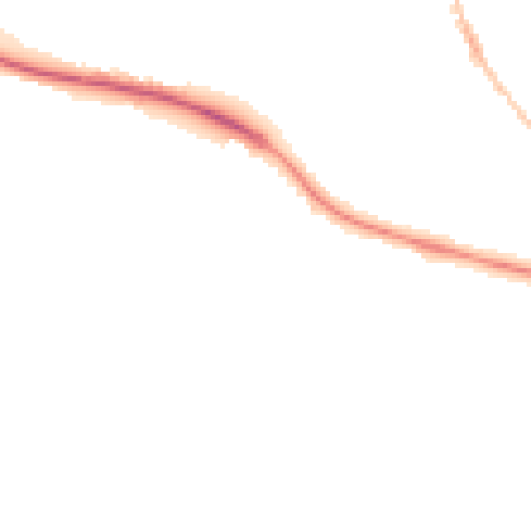 Night-time road noise heatmap for GL10 2AP