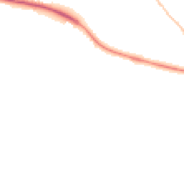 Night-time road noise heatmap for GL10 2AR