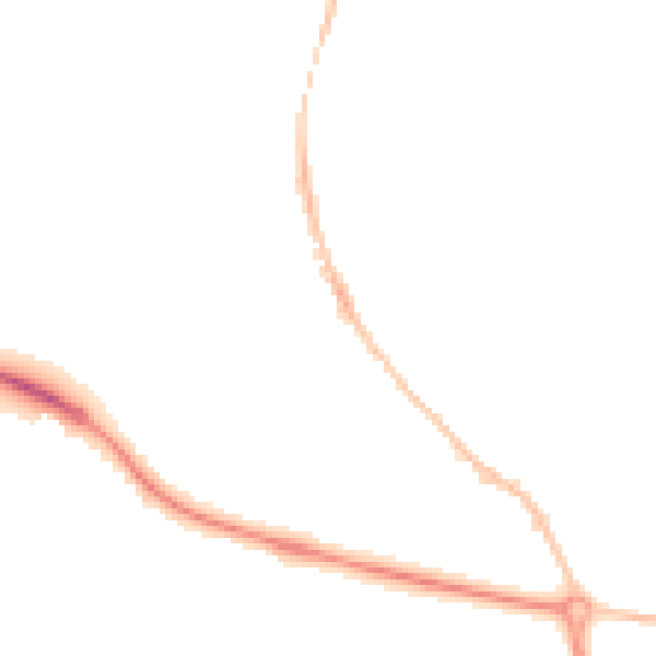 Night-time road noise heatmap for GL10 2BP