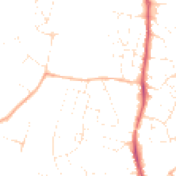Daytime road noise heatmap for GL10 2DF