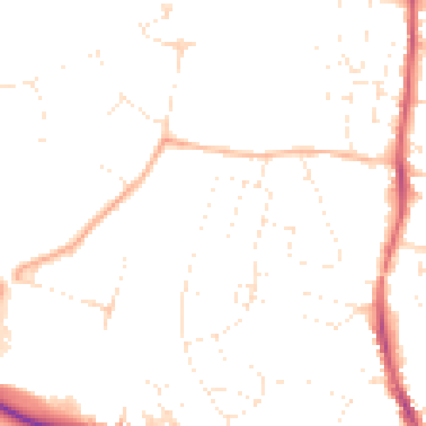 Daytime road noise heatmap for GL10 2DH