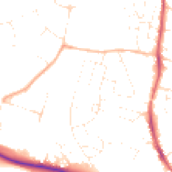 Daytime road noise heatmap for GL10 2DJ