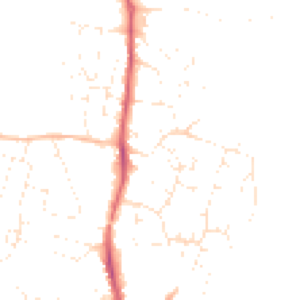 Daytime road noise heatmap for GL10 2EE