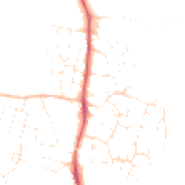 Daytime road noise heatmap for GL10 2HF