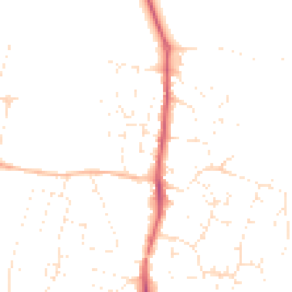 Daytime road noise heatmap for GL10 2PZ